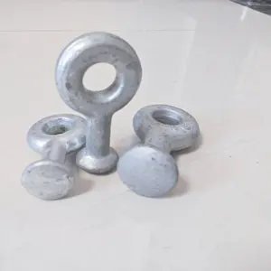 Hot-dip Galvanized Forged Steel Eye Bolts For Galvanized Sleeve Eyenuts Used For Connecting Pole Wire Hardware