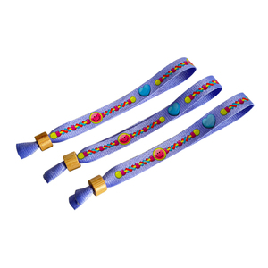 Logo di promozione braccialetto di fascino personalizzato in poliestere tessuto di stampa Festival evento sublimazione braccialetto di bambù blocco giorno di natale - Product Image 2