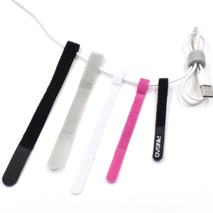 P-Type Eco-Friendly Self-Adhesive <strong>Hook</strong> <strong>Loop</strong> Cable Tie Strap <strong>Fasteners</strong> for Cellphone USB Data Wire Charger Earphone Phone - Product Image 3