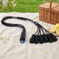 Câble d'alimentation électrique pour éclairage de scène en PVC, avec prise femelle 16A, câble de dérivation électrique, 19 broches Socapex vers Powercon