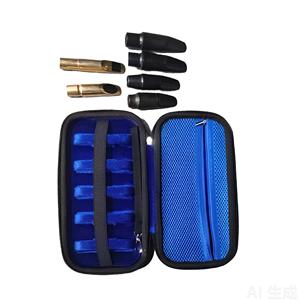 Custodia per bocchino di sassofono in tessuto a 6 scomparti Eastern Music, con fodera in morbido velluto, antiurto, borsa porta sassofono - Product Image 1
