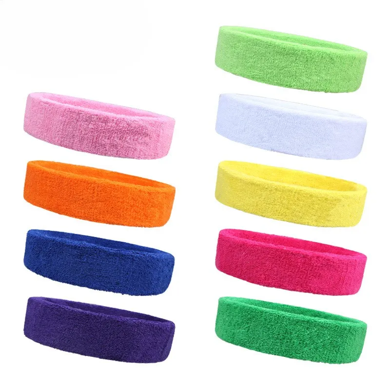 Cotton Towel Headband Men's Women's Sports Running Dance Cycling Fitness Sweat Absorption Sweat Wiping Sport Headwrap Headband