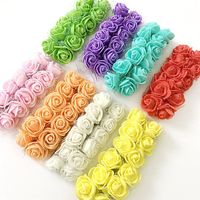Karangan Bunga Buatan 2.5cm dari PE Rose dengan Tulle Foam, Bunga Kecil Dekoratif untuk Kantor Komersial - Stok 144 Buah