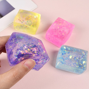 Juguete Antiestrés Jincan Aurora de TPR de Rebote Lento, Unisex, con Forma de Hielo de Maltosa, para Aliviar el Estrés, Venta al por Mayor, Juguete con Forma de Tofu Helado para Niños - Product Image 3