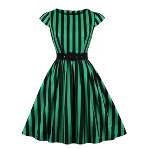 1597 Eo Phù Hợp Polka Dot Của Phụ Nữ Trung Bình Chiều Dài Cổ Điển Midi Dress Halloween Ăn Mặc Rockabilly Cộng Với Kích Thước Ăn Mặc Cho Phụ Nữ