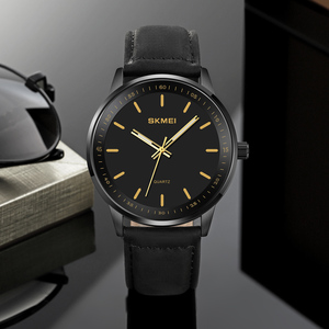 Orologio al Quarzo SKMEI di Lusso con Cinturino in Pelle, Design Semplice, Cassa Sottile 10.2mm, Modello <span class=keywords><strong>2034</strong></span> - Product Image 4