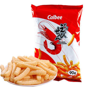 แคร็กเกอร์ calbees กุ้ง65กรัม<span class=keywords><strong>ของ</strong></span>ประเทศไทยขนมที่แปลกใหม่รสชาติดั้งเดิมและพริกไทยดำ - Product Image 1