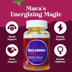 OEM/ODM Suplemento energético Gomitas de Maca Caramelo natural Sin azúcar y bajo en grasa Energía Negro Maca Masticar Gomitas - Product Image 5
