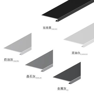 Style minimaliste <span class=keywords><strong>et</strong></span> luxueux discret, imperméable <span class=keywords><strong>et</strong></span> résistant aux empreintes digitales, noir, <span class=keywords><strong>blanc</strong></span>, <span class=keywords><strong>gris</strong></span>, panneaux de garniture de fenêtre en alliage d'aluminium - Product Image 6