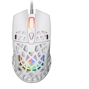 Pemasok Tiongkok Grosir Tetikus Terlaris Tahun Ini dengan Desain Ventilasi Sarang Lebah Ergonomis Mouse Gaming Kabel Usb