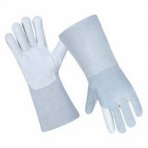 Guantes de Soldadura JNM SAFETY de Cuero Vacuno Resistente, 11 oz de Grosor, Sin Látex, Protección Industrial, Cómodos - Product Image 1