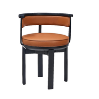 Chaise de salle à manger rotative moderne en bois massif, imperméable et écologique, mobilier de salle à manger d'hôtel