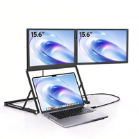 Écran d'extension pour ordinateur portable 15,6 pouces White Label - Double moniteur pour la productivité au bureau et en voyage, écran IPS Full HD 1080P