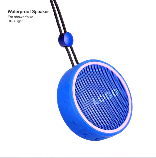 Outdoor Bt 5W Powered RGB Bass Music TF Card Slot Wireless Portable Waterproof IPX6 Shower Bluetooths Speaker