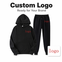 Ensemble de survêtement unisexe d'hiver personnalisé avec logo imprimé, 2 pièces, polyester/coton lourd, écologique, respirant, coupe-vent, décontracté