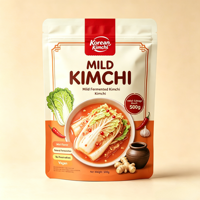 Sachet Doypack Personnalisé en Feuille d'Aluminium avec Valve de Dégazage Unidirectionnelle, Fermeture Zip Refermable, Anti-fuite, Anti-odeur, Qualité Alimentaire, pour Kimchi et Cornichons