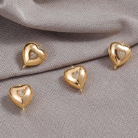 Nouveau modèle Zhongxing fermoirs magnétiques en Zircon en forme de coeur fermoir connecteurs d'amour avec magnétique pour la fabrication de bracelets de collier