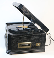 Gramophone en vinyle avec haut-parleur et platine audio, lecteur d'enregistrement en bois, avec Radio analogique AM, FM, CD, bande, bluetooth, 50 w