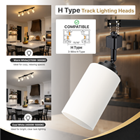Tête d'éclairage sur rail de type H, directement de l'usine, avec ampoule à culot E26, abat-jour en verre blanc réglable, compatible Halo, luminaire homologué ETL
