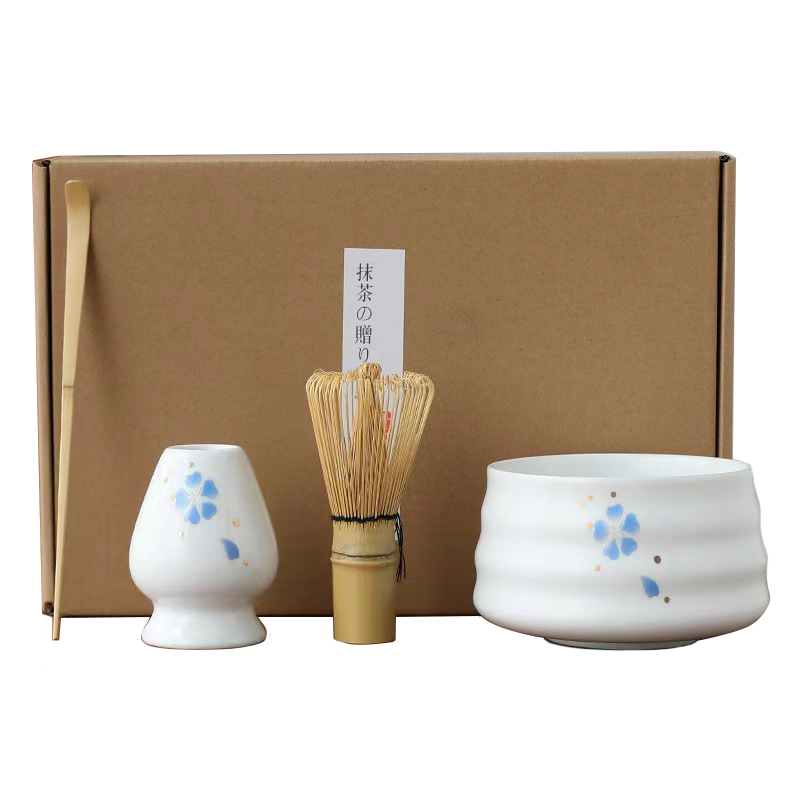 Wwhite porcelain cherry blossom (blue)