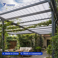Panneau de toiture en polycarbonate ondulé haute résistance, transparent, protégé contre les UV, pour pergola, patio, auvent