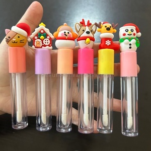 ISMAN Tubos de Brillo Labial Vacíos de 3ml, Serie Navideña, Envases de Lápiz Labial Líquido con Diseño de Santa Claus, Muñeco de Nieve y Reno, Empaque Cosmético para las Fiestas - Product Image 3