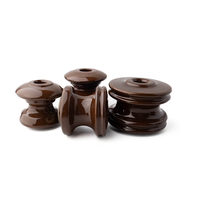 Aisladores de Porcelana de Bajo Voltaje de Alta Calidad, Estándar IEC ANSI, 53-3, Color Marrón