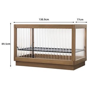 Set Perlengkapan Bayi Tempat Tidur Bayi Kayu Akrilik yang Dapat Disesuaikan di Samping Tempat Penitipan Anak dengan Kasur - Product Image 4