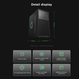 Boîtier <span class=keywords><strong>PC</strong></span> MicroATX ultra léger, 1,45 kg, châssis compact ITX <span class=keywords><strong>Mini</strong></span> Tower pour jeux avec alimentation sur le dessus - Product Image 2