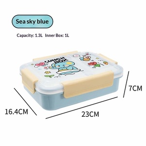 Lonchera de Plástico PP de Grado Alimenticio con Diseño de Dibujos Animados para Estudiantes y Trabajadores de Oficina, Sellada y a Prueba de Fugas, con Tapa Transparente - Product Image 4