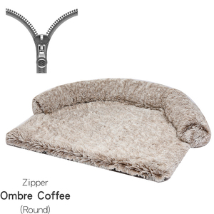 Coussin pour chien chaud d'hiver en fourrure, lit tunnel pour chat, couverture-nid lavable pour animaux de compagnie avec fermeture éclair et fond antidérapant - Product Image 5
