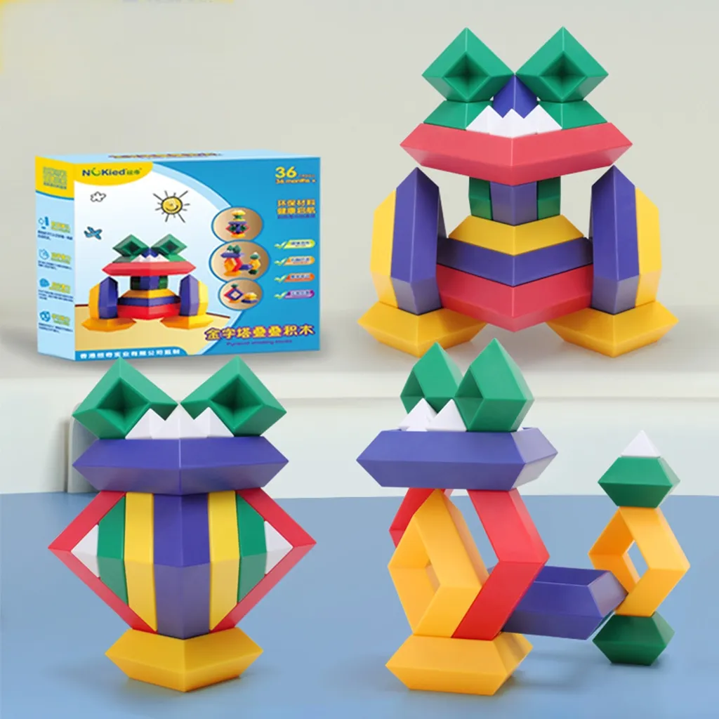 New Plastic Pyramid Magnetic Building Blocks intelligenza dei benefici per bambini giocattolo educativo creativo e immaginazione
