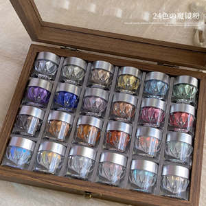 Polvo de Luz Lunar Super Aurora 2025 - Juego de 24 Colores de Polvo de <span class=keywords><strong>Uñas</strong></span> Cromado Espejo para Esmalte de Gel Magnético y Diseños de Arte de <span class=keywords><strong>Uñas</strong></span> - Product Image 5