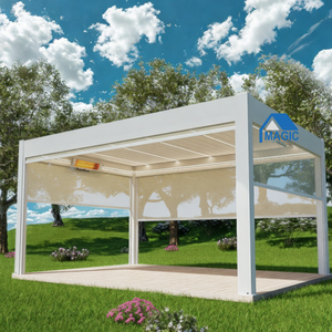 Pergola moderne motorisée de haute qualité avec toit à lamelles en aluminium, gazebo, terrasse, pavillon <span class=keywords><strong>pour</strong></span> patio, véranda - Product Image 1