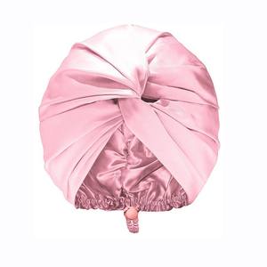 Gorro de seda trenzado cruzado ajustable para mujer, gorro de noche, bandana, apropiado para la playa, hecho de poliéster con hebilla - Product Image 4