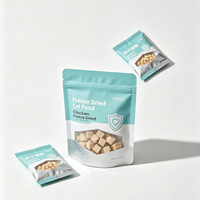 Sachet d'emballage alimentaire personnalisé en gros pour animaux de compagnie, sachet souple alimentaire sûr avec valve en option pour snacks lyophilisés pour animaux de compagnie, direct usine