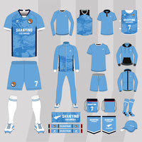 Kit de Football Coloré par Sublimation avec Accessoires, Maillot de Football Sportif Personnalisé, Créateur de Maillots de Sport Bon Marché