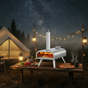 Auténtico Horno de <span class=keywords><strong>Pizza</strong></span> Italiano Moderno, Parrilla de Barbacoa de Leña, Chimenea Portátil de Acero Inoxidable para Hacer <span class=keywords><strong>Pizza</strong></span> en el Jardín al Aire Libre - Product Image 1