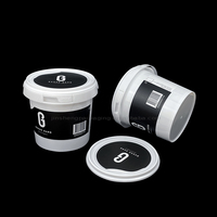 Gobelets en plastique avec couvercles pour desserts glacés, qualité commerciale, OEM ODM, logo personnalisé, 1L 1000ml, emballage à emporter