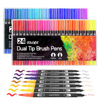 SINOART 12-120 Marqueurs d'art personnalisables, stylos aquarelle, marqueurs pinceaux, double pointe, fineliner, dessin pour fournitures artistiques