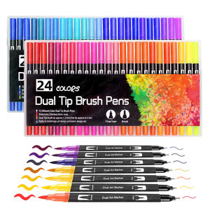 SINOART 12-120 Marqueurs d'art personnalisables, stylos aquarelle, marqueurs pinceaux, double pointe, fineliner, <span class=keywords><strong>dessin</strong></span> pour fournitures artistiques - Product Image 2