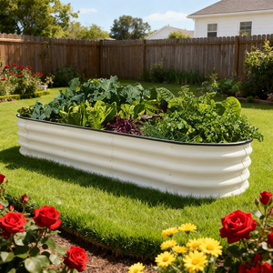 Nhà Máy Giá vườn lớn lên giường vườn bộ dụng cụ kim loại lớn lên planter giường cho rau hoa mặt đất trồng hộp - Product Image 1