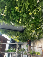 Plante artificielle en plastique aspect soie, résistante aux UV, pour décoration de plafond, centre commercial, bar, intérieur, haute simulation