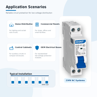 Interruptor Diferencial RCBO CHINT NXBLE-40 IEC 61009-1 AC Tipo C Curva D para Proyectos Eléctricos Comerciales