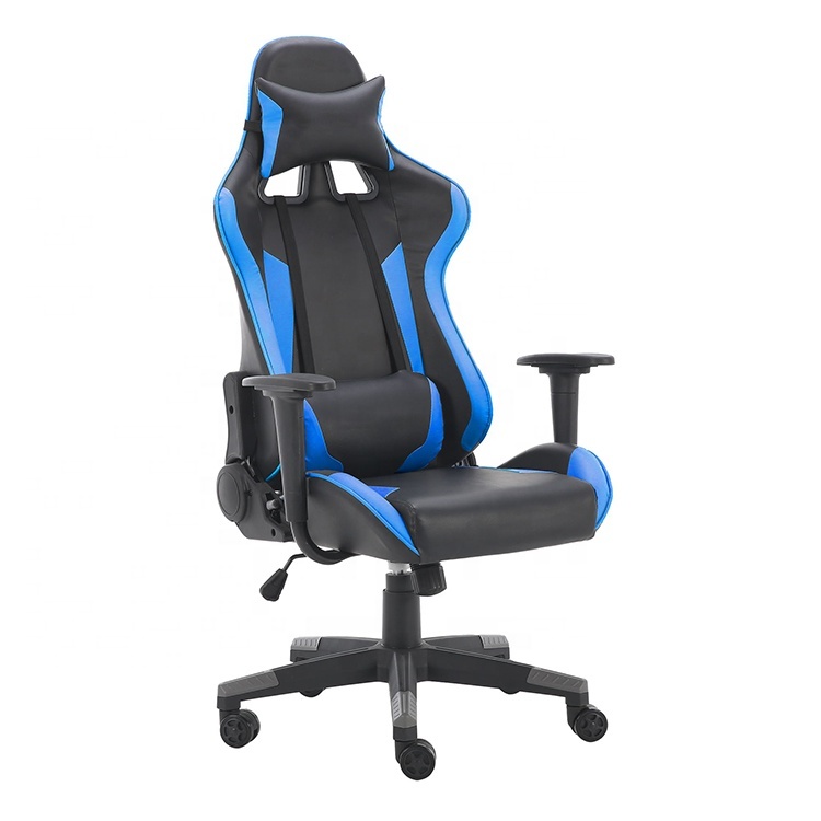 Pc desktop computer running leather recliner Led game chair with footrest