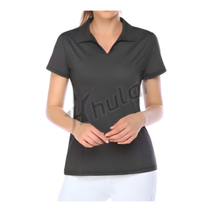 Cómodo punto suave para mujer, camiseta Polo, transpirable, que absorbe la humedad para Fitness, Yoga, ropa informal de negocios - Product Image 1