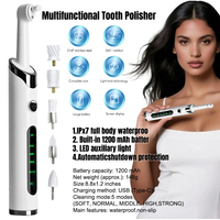 Polisseur dentaire électrique, kit de blanchiment des dents rechargeable pour le nettoyage et le blanchiment des dents avec 5 têtes de polissage