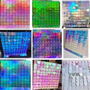 Màu Bạc Vàng <span class=keywords><strong>Sequin</strong></span> Vòng Vuông Ánh Kim Tường Cho Trang Trí 4D Tấm Sequins Backdrop Biểu Tượng Tùy Chỉnh Ballon Đảng Trang Trí - Product Image 1