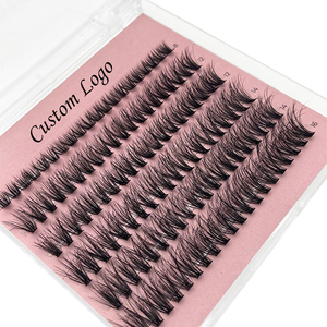 Kit de cils en grappe personnalisés avec logo, courbure D, volume intense, vente en gros, emballage personnalisé, cils volumineux - Product Image 6