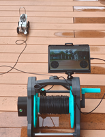 Robot de Inspección de Tuberías, Cámara de Drenaje CCTV, 4K HD, 300m de Distancia, Cámaras Delanteras y Traseras Giratorias y Elevables, IP68, Software con Informe de IA